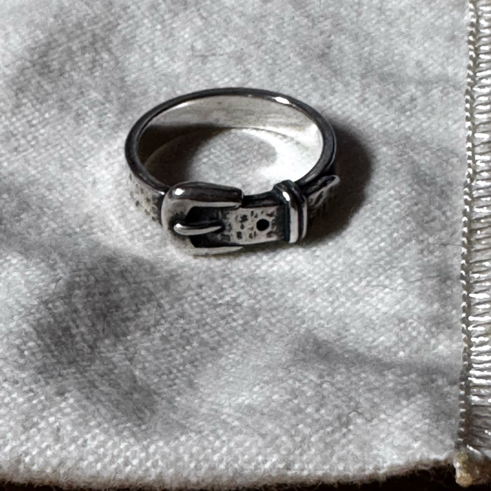 James Avery Retired Hammered Belt Ring